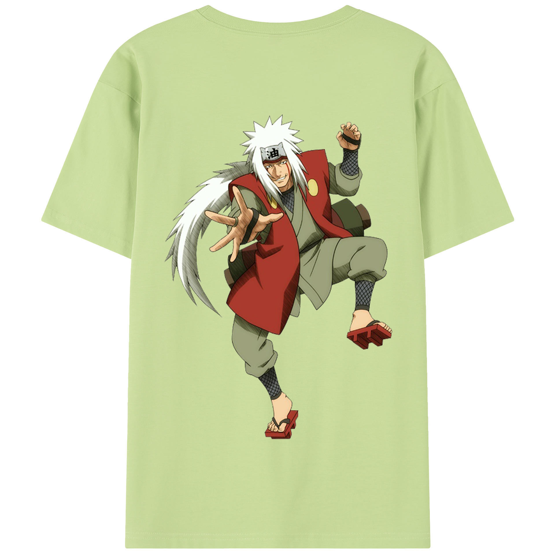 （画像用） NARUTO -ナルト- 自来也（じらいや） Jiraiya 綿100％半袖Tシャツ（背面プリント）